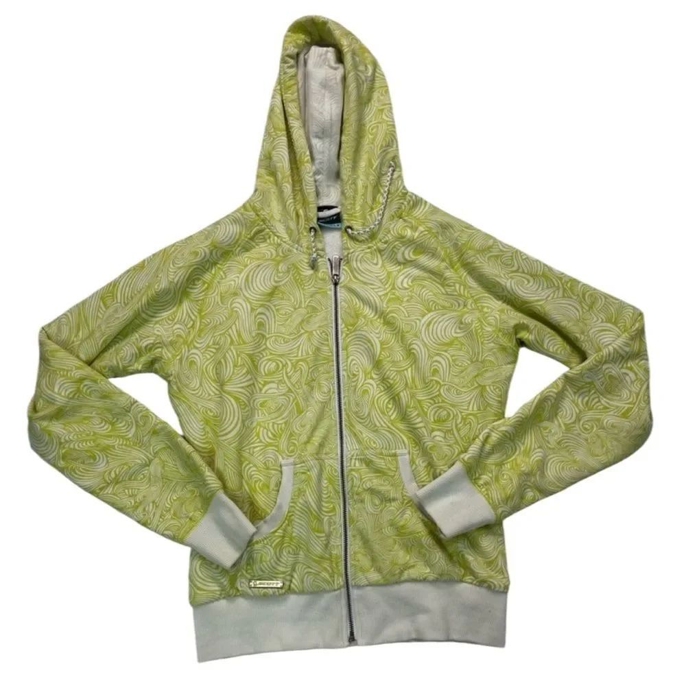 Scott Fur Lined Patterned Zip Up Hoodie Sweatshirt
